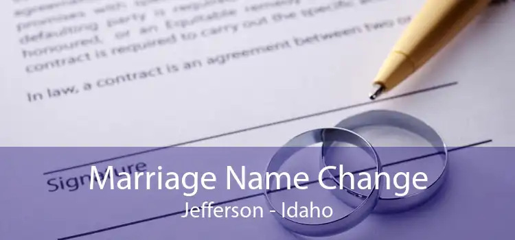 Marriage Name Change Jefferson - Idaho